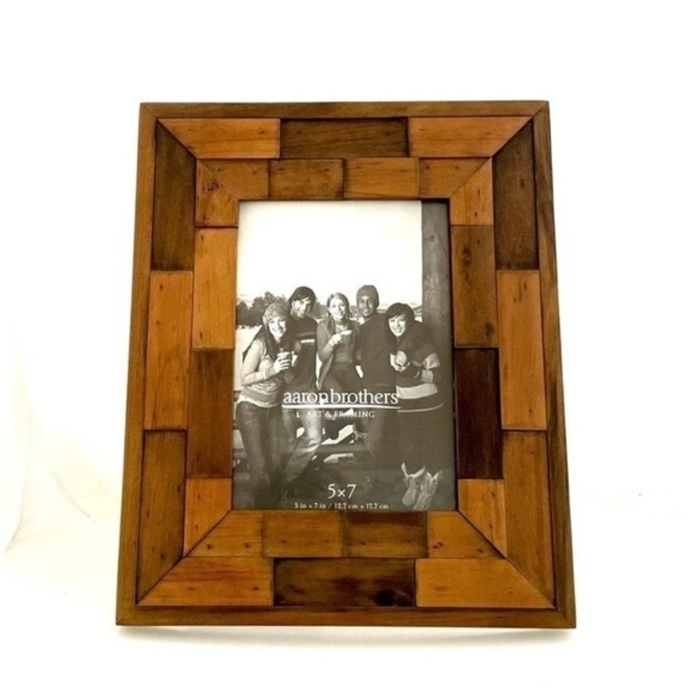 Aaron Brothers Tacoma Charcoal Wood Picture Frame 5"x7" Rustic Planks NIB - Picture 2 of 5